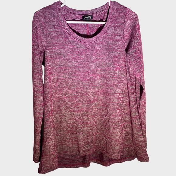 Jones New York Ladies Long Sleeve Knit Top Raspberry Pink Small - Picture 2 of 6
